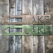 Lake Sign Metal Wall Decor